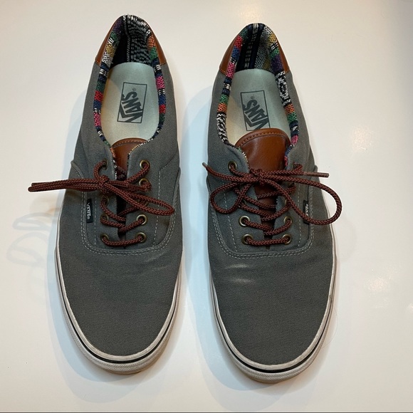 Vans | Shoes | Gray And Brown Mens Vans | Poshmark